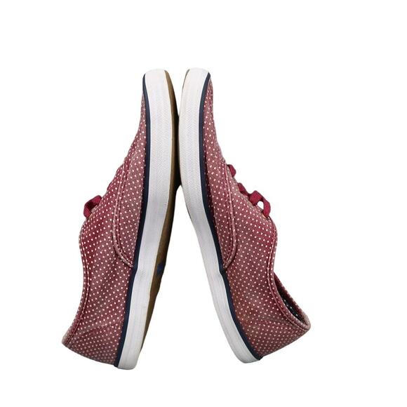 Keds Shoes Womens 8.5 Sneakers Casual Canvas Low Lace Up Polka Dot Red Trainers - Picture 8 of 11